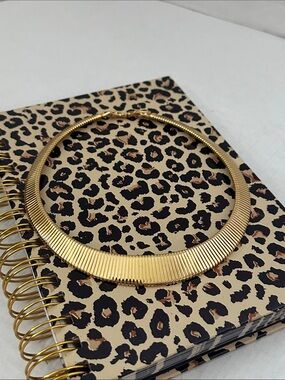 Vintage Monet gold-tone graduated omega chain collar necklace